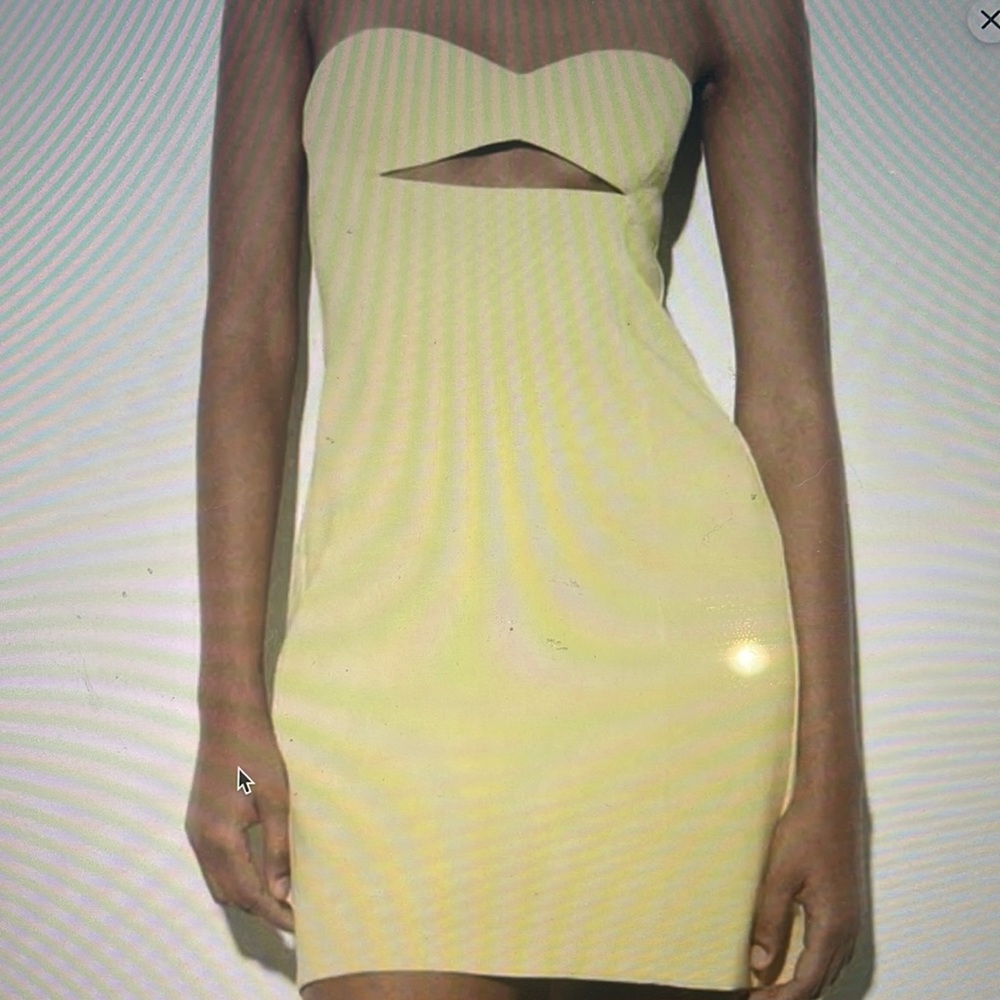 ZARA Yellow Cut Out Dress